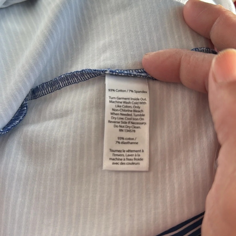 Vineyard VinesStriped Blue Kids Dress Sz M (10/12)